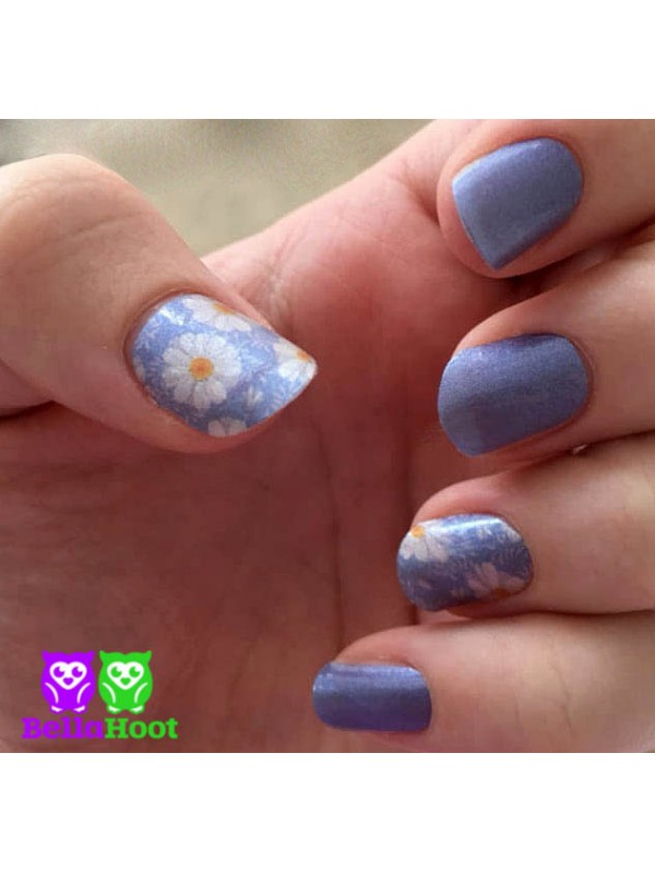 Cute Blue Sky Cloud Fake Nails with 3D Bow Heart Design French Press On  Nails | eBay